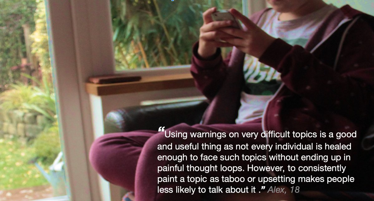 We've been having some interesting discussions with young people this month about the use of trigger/content warnings. 

What do YOU think about trigger warnings - when are they needed and when are they overused?