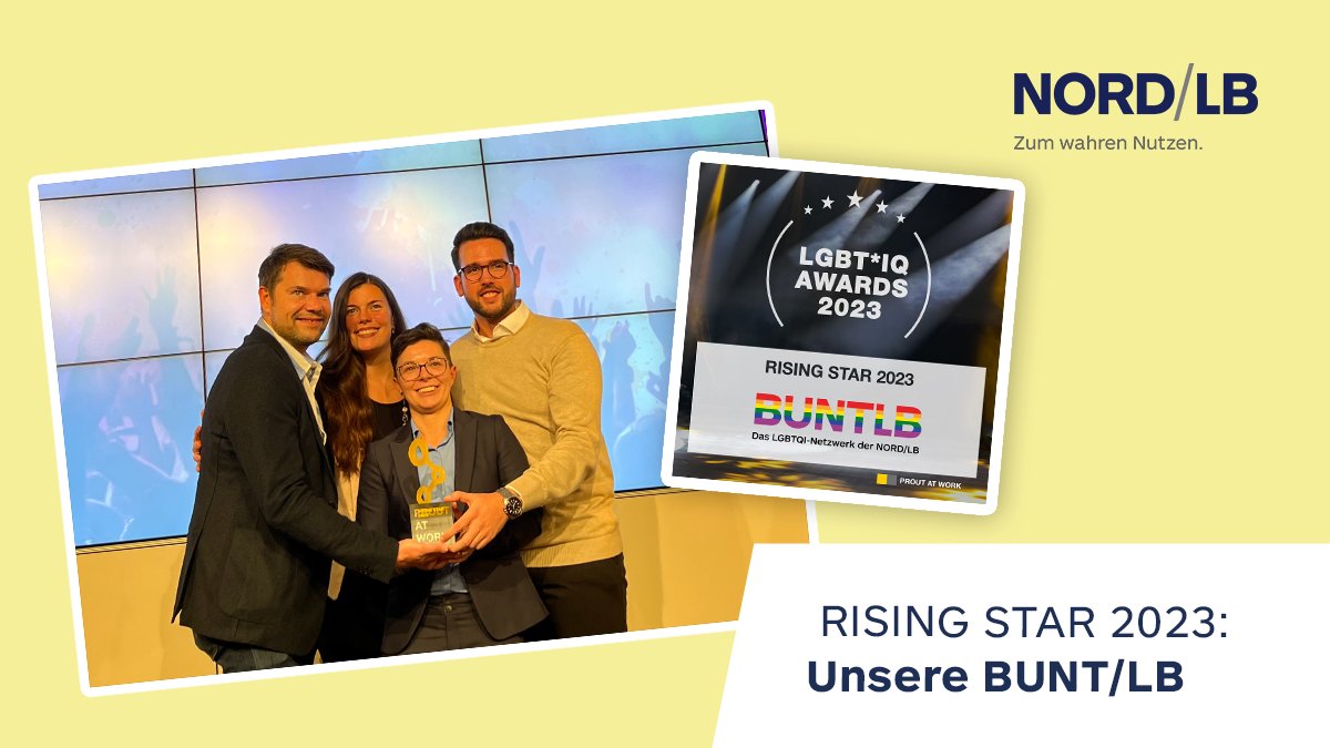 Wir freuen uns sehr, mit dem LGBT*IQ-Award der PROUT AT WORK-Foundation in der Kategorie RISING STAR ausgezeichnet worden zu sein.☺️🎉
#LGBTIQ #ProutAtWork #LGBTIQAwards #LGBTIQAwards23 #Diversity #PAWKonf23