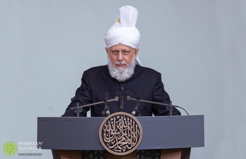 AlHakamWeekly's tweet photo. 🇵🇸🇮🇱 LATEST: Hazrat Mirza Masroor Ahmad (aa) said #Israel crossed all limits in retaliation. Innocent #Palestinians continue to be killed, World War is approaching, world leaders are complicit - Ahmadis must prostrate before Allah! ⬇️

His Holiness said:

“Given the current state of the world, I am once again drawing attention to the importance of prayer. The conflict between Hamas and Israel is intensifying, resulting in an increasing number of innocent Palestinian women and children being martyred. With the pace at which the situation of war is escalating, and the policies being adopted by the Israeli government and major global powers, it seems as if a World War now looms large before us. 

“Now, even the leaders of certain Muslim countries are openly stating, as have Russia and China, and similarly, Western analysts have begun to write and proclaim, that the scope of this war seems to be broadening. If immediate, wisdom-based policies are not adopted, the world will face devastation. […] Therefore, Ahmadis must pay special attention to their prayers; we must not become complacent. At the very least, one prostration [sajdah] during every prayer, or at the minimum in one of the prayers, should be dedicated to this cause. […]

“Ahmadis should not get embroiled in debates about which country’s Prime Minister or leader is good and which is not, or in discussions about who should or should not have said something, or whether Muslims should or should not speak against someone. These are all trivial matters. Until someone bravely strives for a ceasefire, they are invariably responsible for pushing the world towards destruction. Hence, in your respective environments, and along with your prayers, strive to spread the message of stopping oppression. If any Ahmadi has connections, explain this to them. This is real courage, and it is the standard of acting upon God Almighty’s command.

“Representatives of the Israeli government claim that Hamas has killed our innocents; hence, we will take revenge. This revenge has now gone beyond all limits. The loss of Palestinian lives, which is reported, is four to five times greater than the loss of Israeli lives. If their target, as they claim, is to eliminate Hamas, then why do they not directly combat them? Why are they targeting women, children, and the elderly? They have also deprived these people of water, sustenance, and medical treatment. All claims to human rights and the rules of warfare end when it comes to these governments.

“Indeed, some voices do resonate with reason, such as the former US President Obama, who recently stated that if one must wage war, one should adhere to the rules of warfare. There should be no atrocities committed against civilians. The UN Secretary-General had spoken in the same vein. The Israeli government raised an uproar over this. […]

“Western media, on the one hand, exaggerates certain news, and, on the other, sidelines certain stories. A story about a released woman who said she was treated well was pushed to a corner, while a statement saying ‘Hamas’s imprisonment was a hell’ is presented as major news. True justice requires presenting all scenarios. Let the world decide who the oppressor is, who the oppressed are. […]

“We should intensify our prayers. Pray for the end of oppression, make efforts within our means, and pray both for the oppressed Muslims and for the establishment of a comprehensive and long-term strategy by Muslim governments. We must feel profound empathy for the difficulties faced by Muslims. We believe in that Promised Messiah (as), who, despite our being regularly afflicted by Muslims, expressed his sentiments as follows: ‘O heart, be considerate towards [the Muslims], for they claim to love my Prophet (sa).’

“Therefore, our love for the Holy Prophet (sa) demands that we pray intensely for Muslims. May Allah grant us the capability to do so and also to the Muslims. And may He bestow wisdom upon the world.” [Amin.]