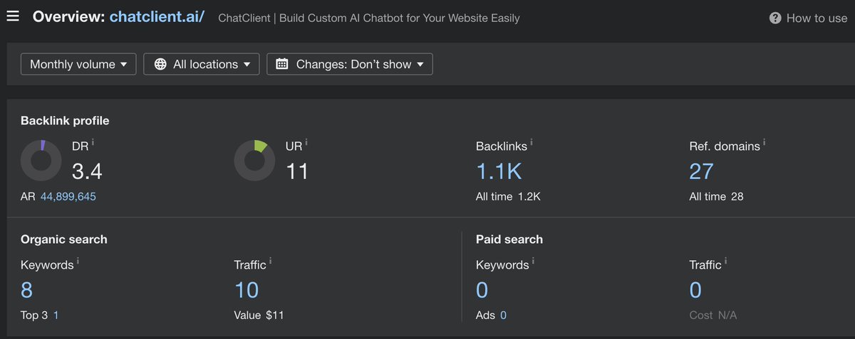 vikaskookna's tweet image. Good to see Chatclient.ai search results and DR slowly picking up with SEO.

🚀 Elevate your website&apos;s game with intelligent custom AI chatbots! Say goodbye to those old parrot support bots and boost user engagement effortlessly.

#buildinpublic #chatclient #chatbots