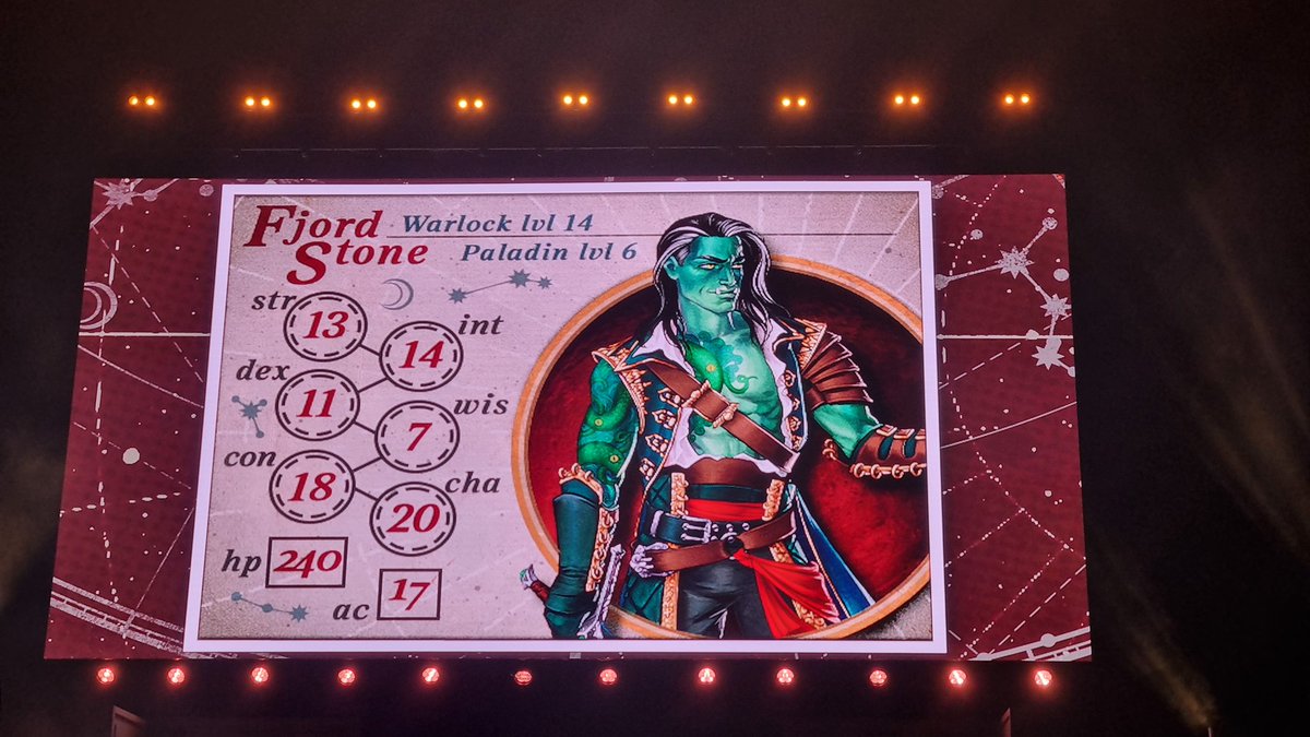 ladynico_x's tweet photo. I don't know if the character art reveal made it onto the VOD. But the reactions in the crowd to the Cad, Fjord and Yasha level 20 art was next level.

Especially Fjords. Pure thirst. It was amazing and you know Laura is so happy 😁😁😁

#MightyNeinReunion #CriticalRoleLive https://t.co/uU1g8OUY8A