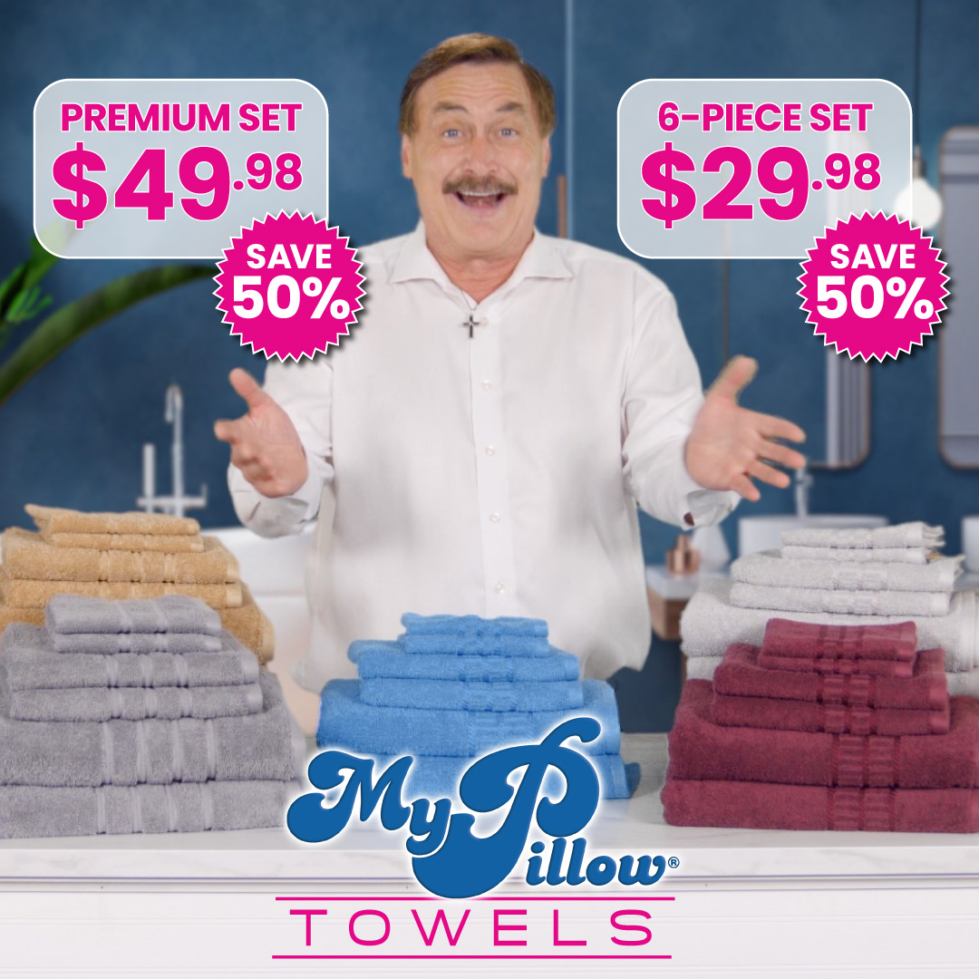 MyPillow on X: Introducing MyTowels™ 6-Piece Towel Set - constructed with  Shirpur cotton- makes them extra durable! Get yours for just $29.98 or our  Premium Set for $49.98 using promo code R417.