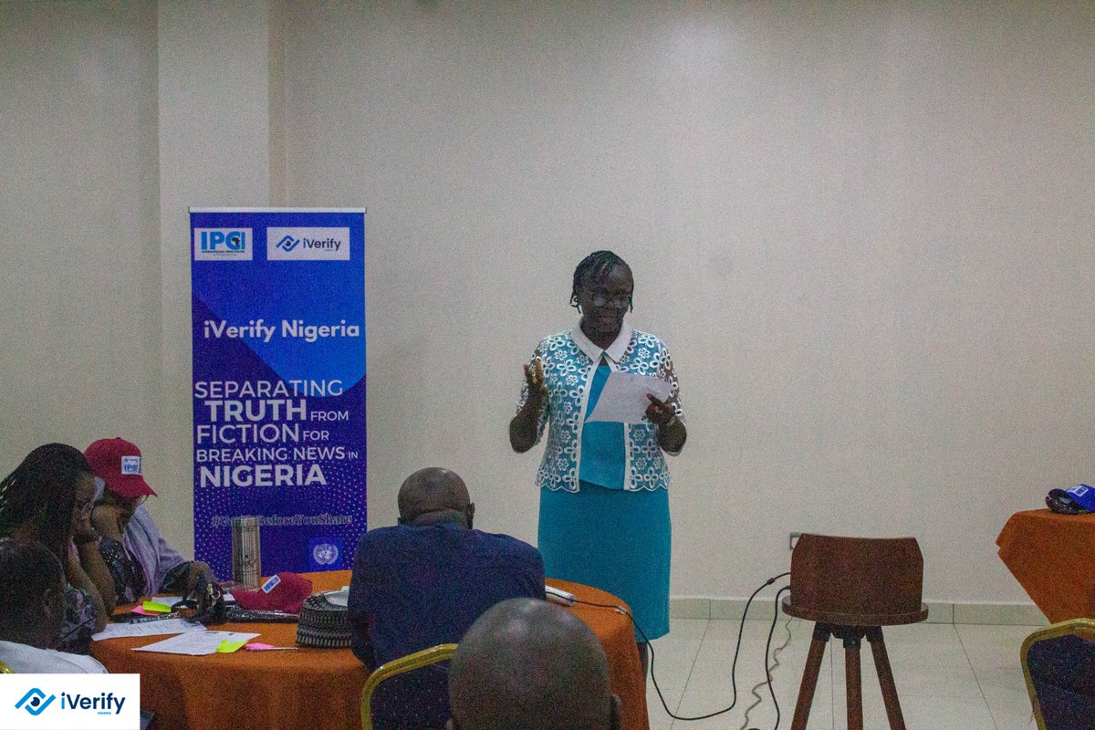 IPCng's tweet photo. Stella Nwofia @StellaNwofia , iVerify project officer giving the opening remarks for @IPCng . #VerifyBeforeYouShare https://t.co/Bdfgi0rYbr