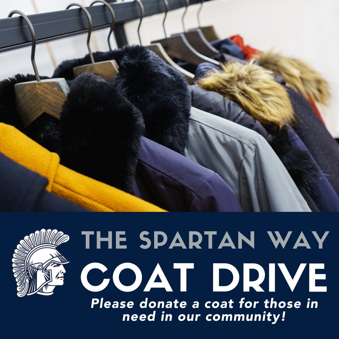 🧥❄Embrace the warmth of giving! Our annual Spartan Way Coat Drive is back! Help us make a difference in our community by donating new or gently used coats, hats, and mittens. Donations will be accepted until Nov. 8 at any GC building, YMCA Elmgrove, or Chili Public Library.