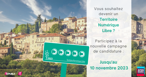 #CollTerr : Il est encore temps de candidater au label #TNL2023 ! Encore 2 semaines pour déposer votre candidature : territoire-numerique-libre.org/edition-2023/
Tous les participants seront récompensés selon leur niveau ! 📷
RDV à <a href="/OSXP_Paris/">Open Source Experience</a> le 06/12/2023 pour la remise des labels
