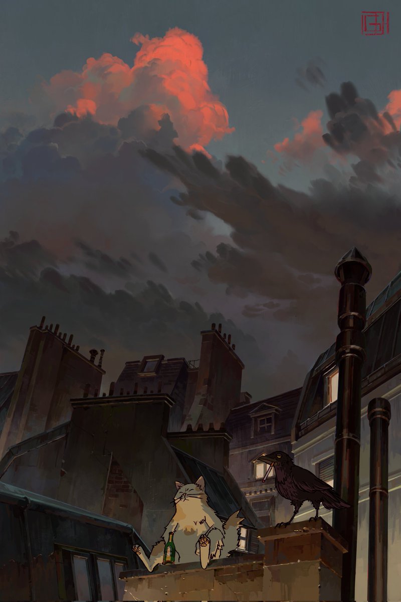 Small personal piece for an exhibition at the studio. Been a year since I have made a personal piece. I would like to paint for myself more often but work is draining af T-T