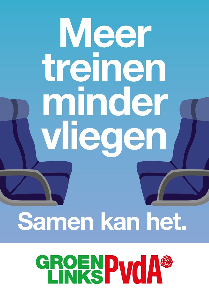 Vliegen is enorm vervuilend. De trein is een schoon en makkelijk alternatief. Tijd voor een hogere vliegbelasting en snelle, betaalbare treinen.

Progressief Pijnacker-Nootdorp steunt #GroenLinkspvda, want: #samenkanhet 💚❤️