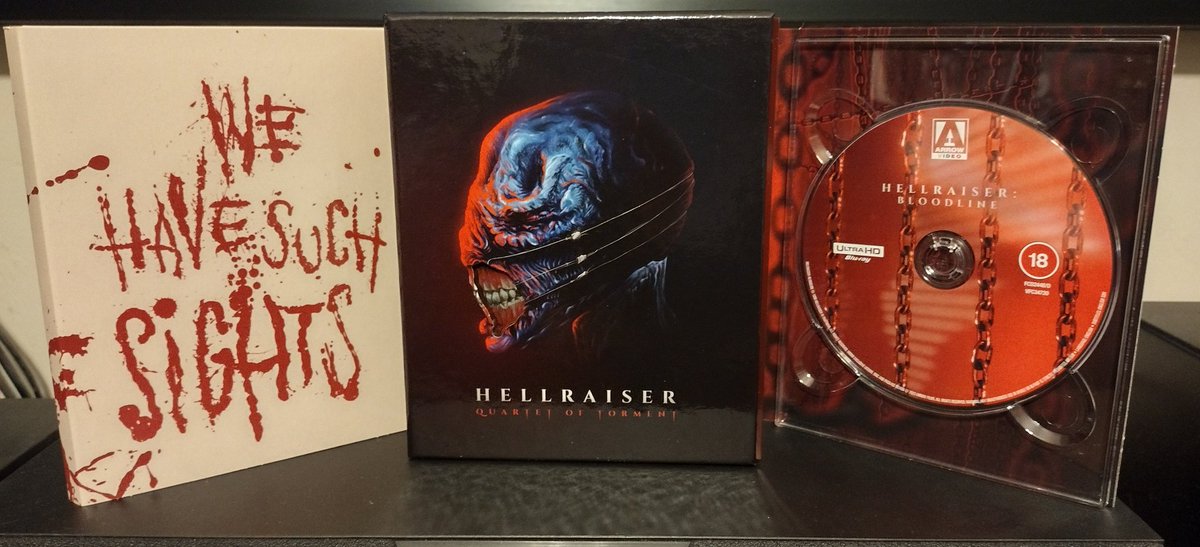 RealMasonVaughn's tweet photo. Now watching...

#hellraiserbloodline #bloodline #hellraiser4 #hellraiser #theatrical #workprint #horror #horrormarathon #horrorcollector #physicalmedia #physicalmediacollector https://t.co/Sq7LiRg4jm