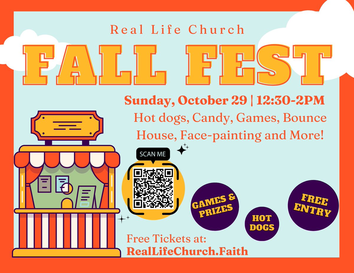 GainesvilleCofC's tweet image. Real Life Church has your Sunday fun taken care of with their Fall Fest on October 29th! 🎪 Food, candy, games, and so much more await your family, and it's all for free! Visit reallifechurch.faith for more information! 
#goseegville #loadsoffun