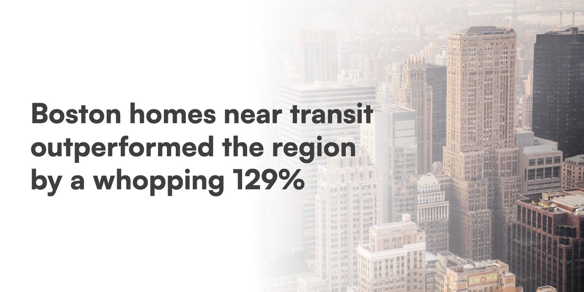 homeunityio's tweet photo. Boston homes near transit outperformed the region by a whopping 129%! π‘ Discover how public transportation is reshaping #property values and community development - Follow #Homeunity for more insights! #HU #realestate #investment #investsmart #blockchain #trending https://t.co/YmGstl57Jk
