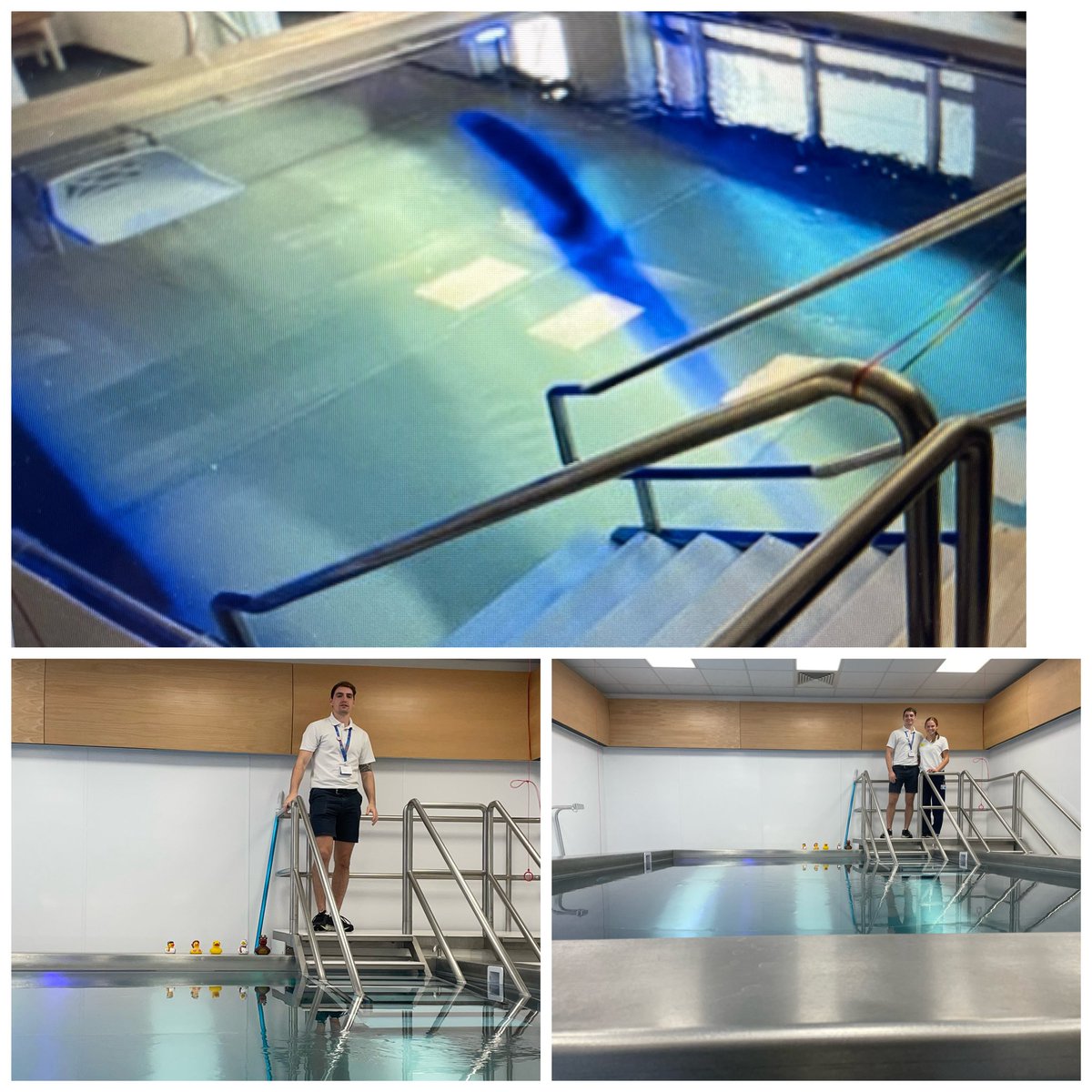 Time well spent today with our Amersham Hospital Physiotherapy Team. Thank you Physiotherapists Tristan & Emily, for showing me the fantastic Hydrotherapy Pool & explaining the clinical value you provide to our patients for best outcomes. @BHTSLT @bhtahp @CHMoss2 #AHPDeliver