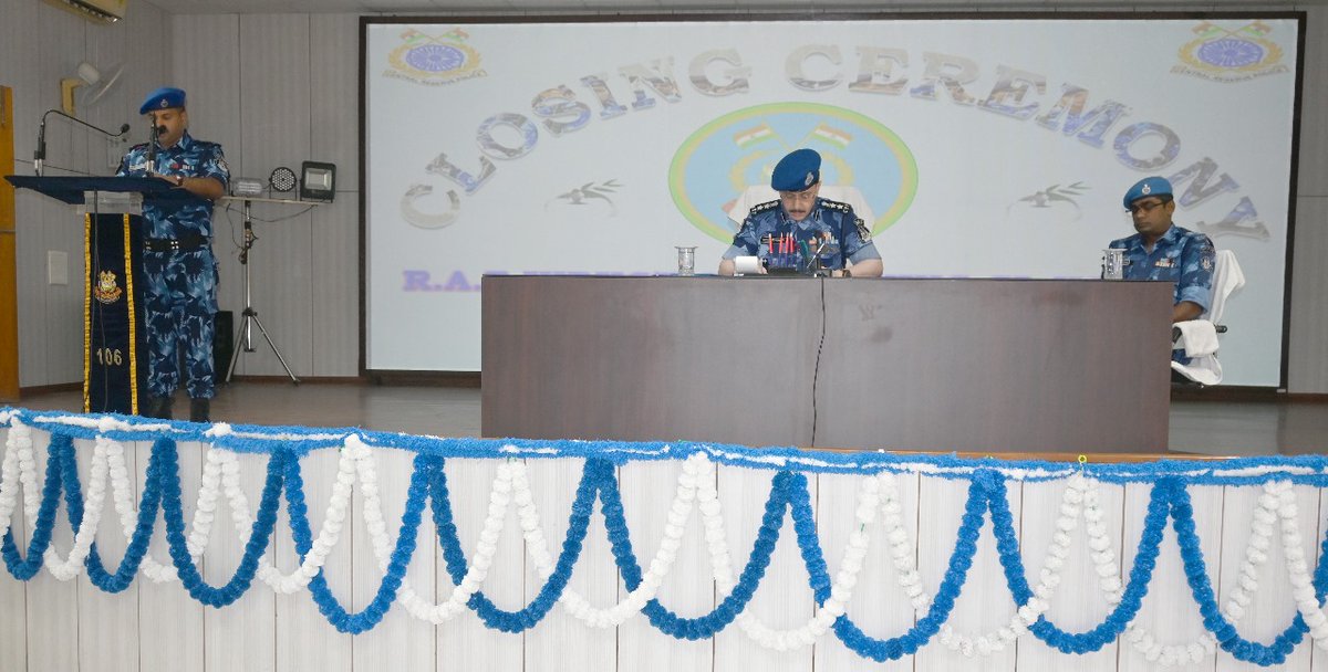 106BNRAF's tweet photo. Today "On 27/10/2023, 106bnraf organised closing ceremony for the successful completion of a 3-week RAF induction training sl no 25(unit level) for NGO'S. Total 31 candidates completed the program, with 3 trainees recognized as the best. https://t.co/czB1Tj5D5E