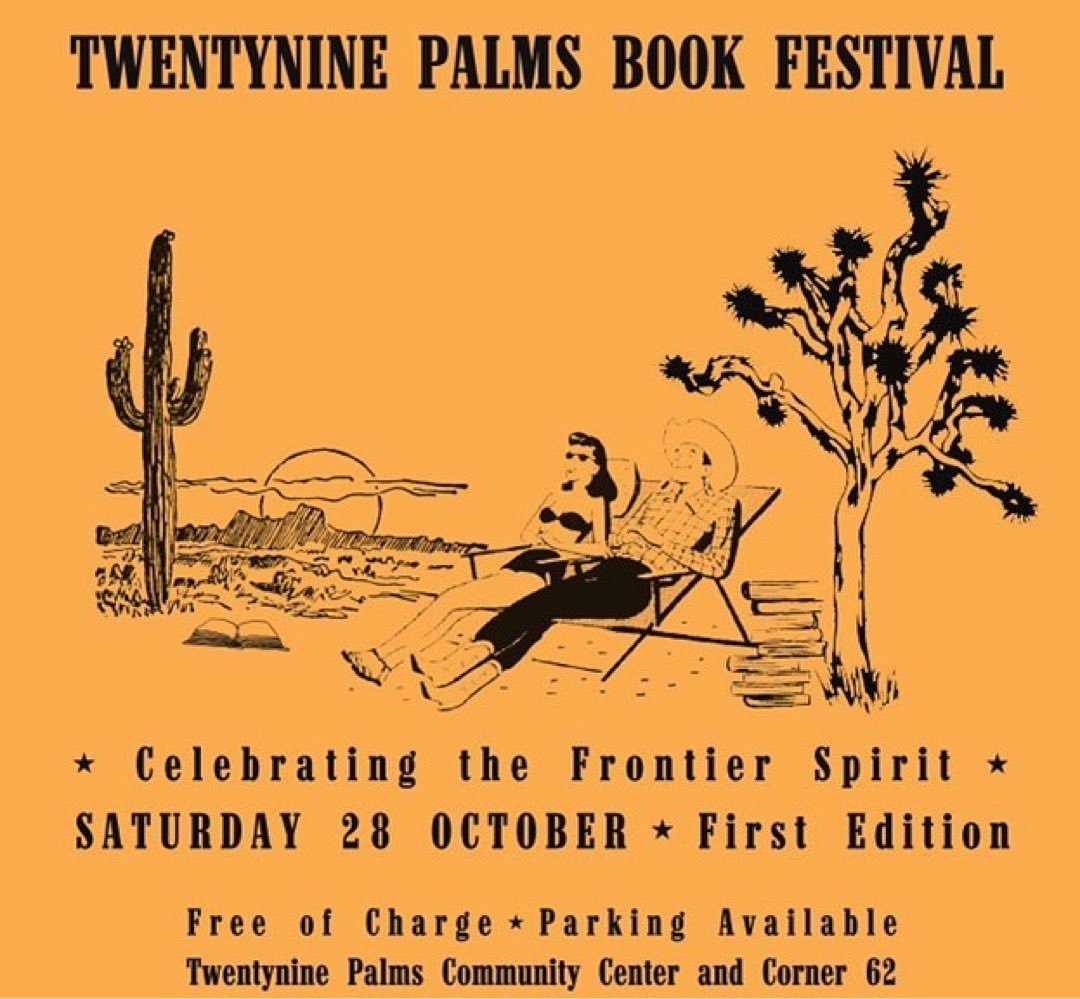Tomorrow!! I’m delighted to be a guest author at this western book-inspired festival. I’ll be signing copies of MELINDA WEST: MONSTER GUNSLINGER and join on a panel to talk about THE HAUNTED MESA, a weird western from the 80s. 
#JoshuaTree #PalmSprings
#29PBF