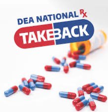 We will be participating in the annual drug take back tomorrow 10/28/2023 from 10am until 12pm