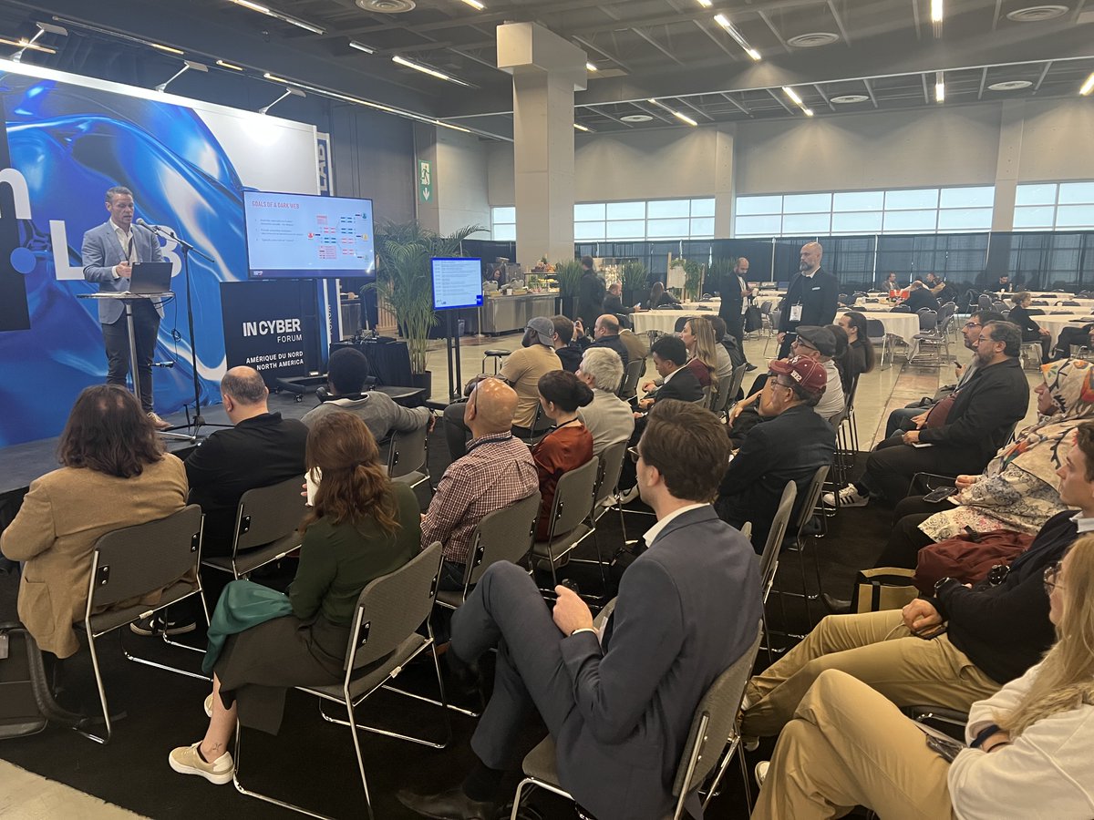 SLCyberSec's tweet image. That&apos;s a wrap on the @FICAmNord #InCyberForum in Montreal! Another successful event with awesome conversations with attendees, a packed Pitch Lab talk, and a whole lot of #darkwebintelligence at the Searchlight Cyber booth.