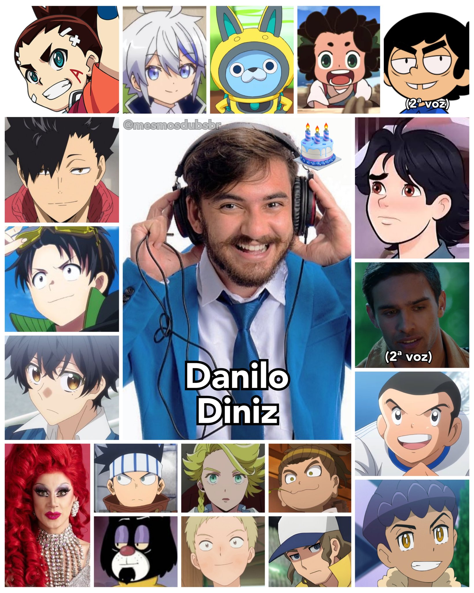 Personagens Com os Mesmos Dubladores! on X: Gigante no quesito  versatilidade, desejamos um felizíssimo aniversário para o multifacetado  Danilo Diniz, nosso Aiger Akabane em Beyblade Burst, Tetsuro Kuroo em  Haikyuu!!, Akira em