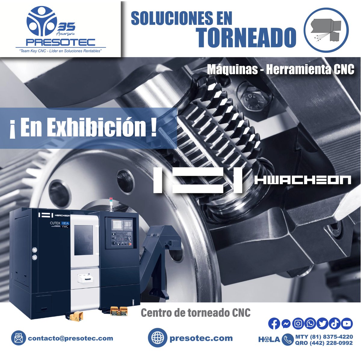 presotec's tweet photo. CUTEX-180 torno CNC 
¡Ven a conocerlo!
Entrega inmediata.

contacto@presotec.com
https://t.co/UqPs1AGbq5

#presotec #teamkeycnc #liderensolucionesrentables #hwacheon #cncmexico #cutex #cutexcnc #machiningcenter #cnc #tornocnc #machinetoolscnc #lathecnc https://t.co/HBMr92OWFK