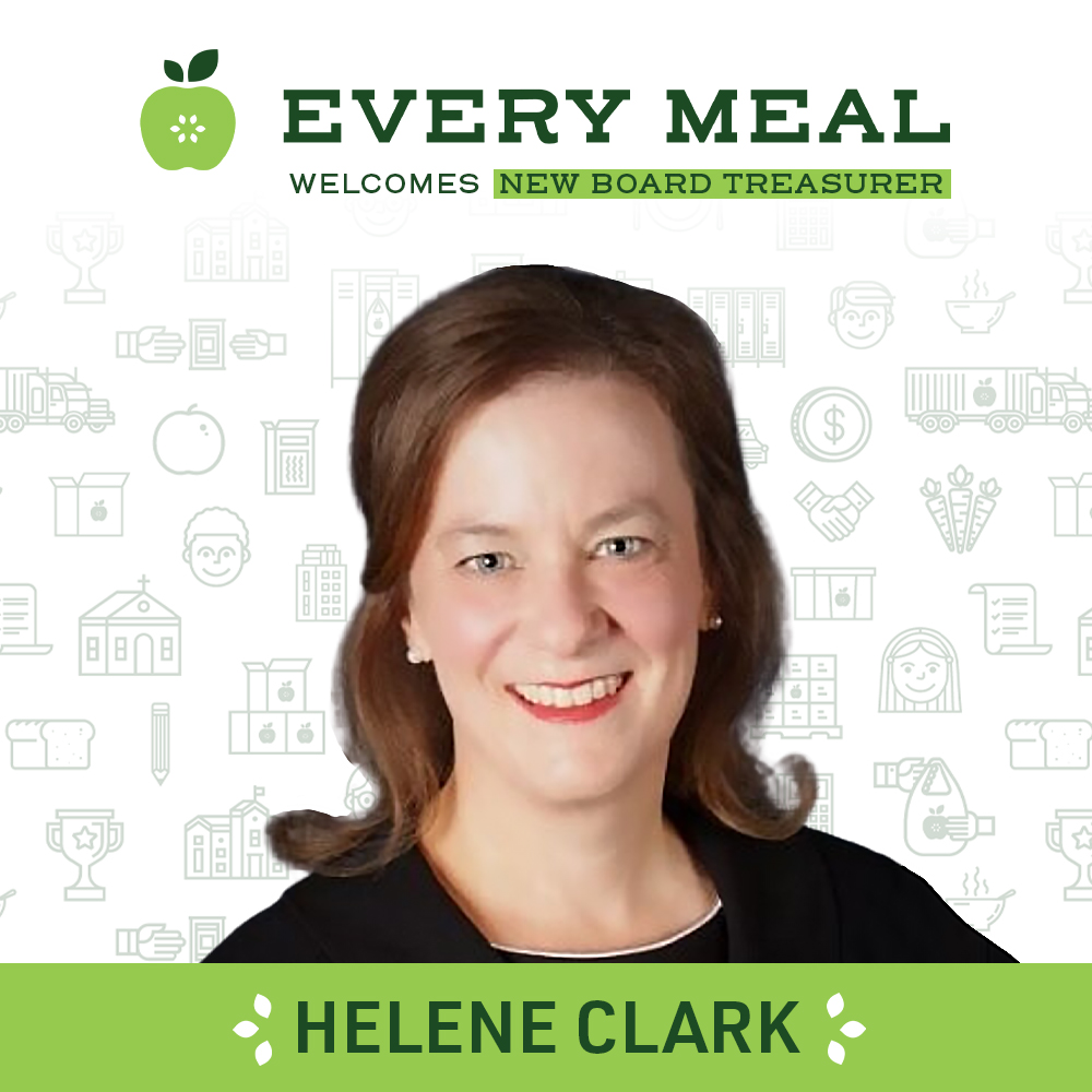 Happy Friday! We would like to welcome Helene Clark as our new Board Treasurer! Helene is retired and most recently a Chief Marketing &amp; Strategy Officer at <a href="/Welchs/">Welch's</a>. We're excited to work together towards our goal of feeding more kiddos!
