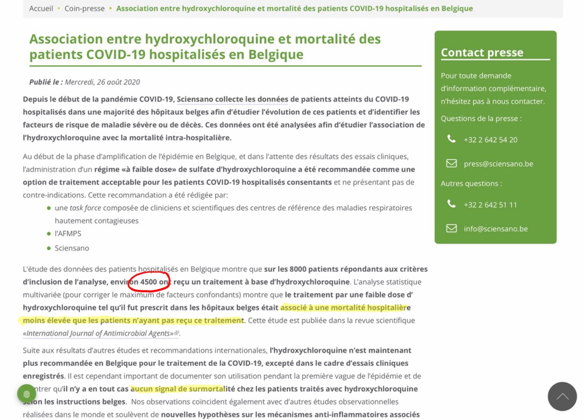 VBaudoux's tweet photo. Ce 27 octobre est aussi l’occasion de dénoncer les mensonges sans se faire insulter : quand des scientifiques accusaient l’HCQ d’avoir tué 16.000 patients en trafiquant les chiffres belges (il n’y a eu que 4500 personnes l’ayant reçue et non pas 10.018) #RudyKissMyAss https://t.co/tP2pANqsCV