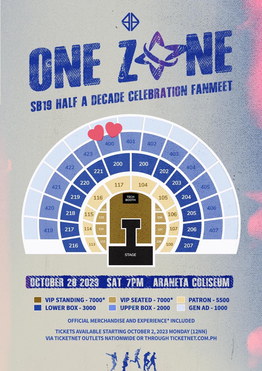 iamcharmaine's tweet photo. SELLING 1 SB19 FANMEET UPPERBOX TICKET 💙 Section 400 ang seat. Pm lang po https://t.co/jp4Q8XJDg0