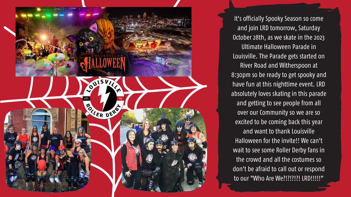 #Halloween #LRD #LouisvilleRollerDerby #RollerDerby #Derby #LouisvilleSports #Louisville #Kentucky #Kentuckiana #SouthernIndiana #Indiana #LRDStrong #NonProfit #wftda #Skates #Skating #LouisvilleSports #SupportLocalLouisville #WeAreLRD