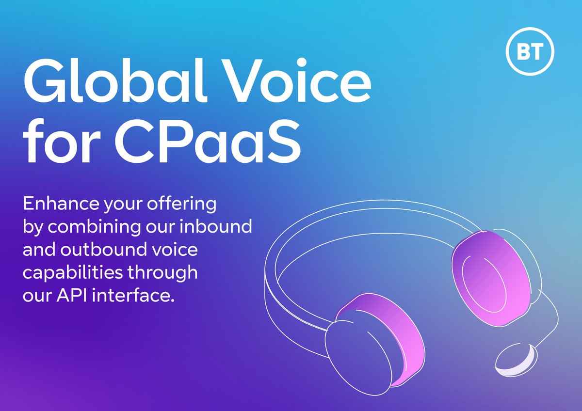 bt_global's tweet photo. The #CPaaS industry is growing fast, and is projected to reach $45b by 2027. We've launched Global Voice for CPaaS, to help CPaaS providers enhance their offering. Find out more here: https://t.co/6JtLqpc3tu #Indirect #GlobalSIP https://t.co/dtkF1MZbAq