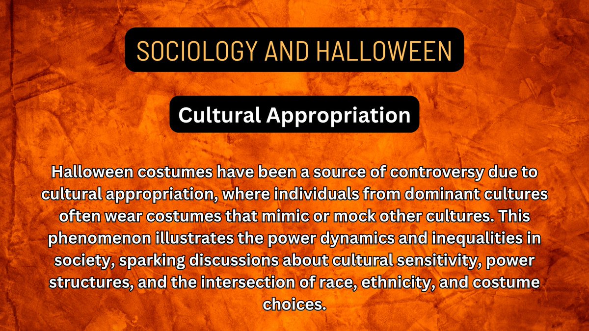 Happy Halloween Everyone!!

#Sociology and #Halloween 

#Halloween2023 #Culturalappropriation