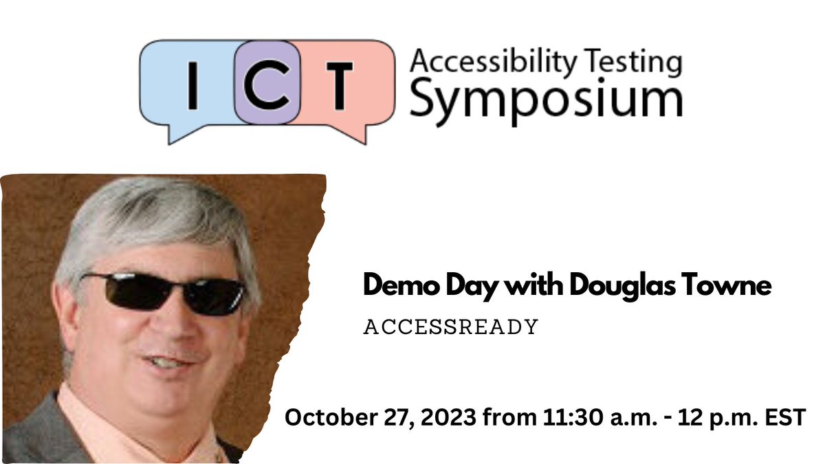 A11yTesting20's tweet image. Today at 11:30 a.m. EST.  Join Douglas Towne, the CEO/Founder of
@accessreadyinc
at Demo Day to answer the question to what if? The excuse that #accessibility costs too much simply went away?  And more! #inclusion #disability #DiversityMatters  Register bit.ly/3QuMJQt