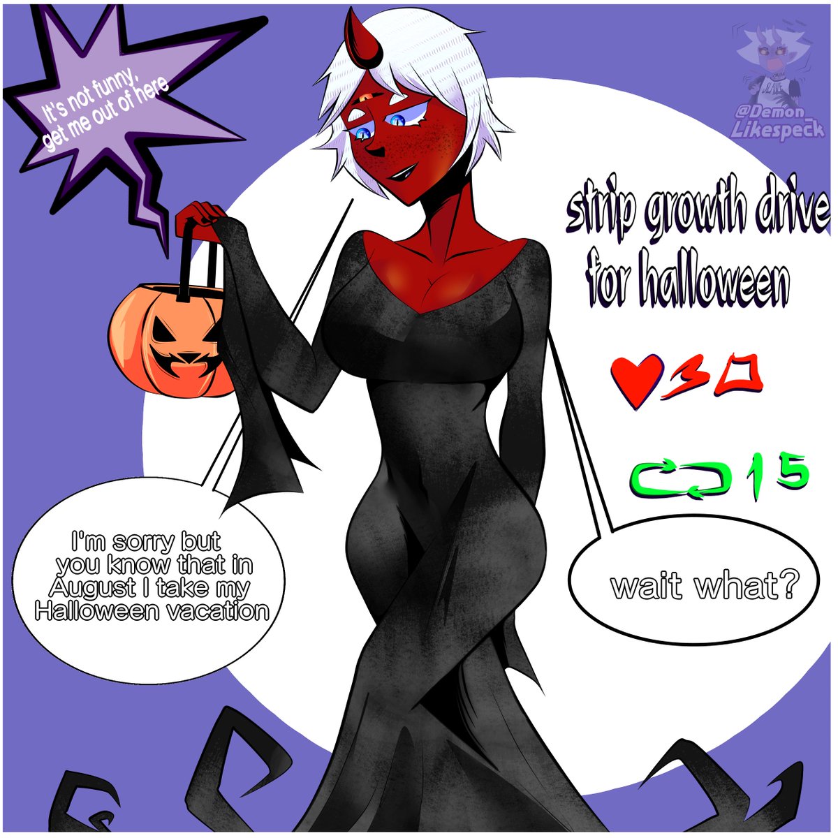 demon_likespeck's tweet photo. If you reach the goal for Halloween, who knows how far this will go https://t.co/wRTFqh0R9b
