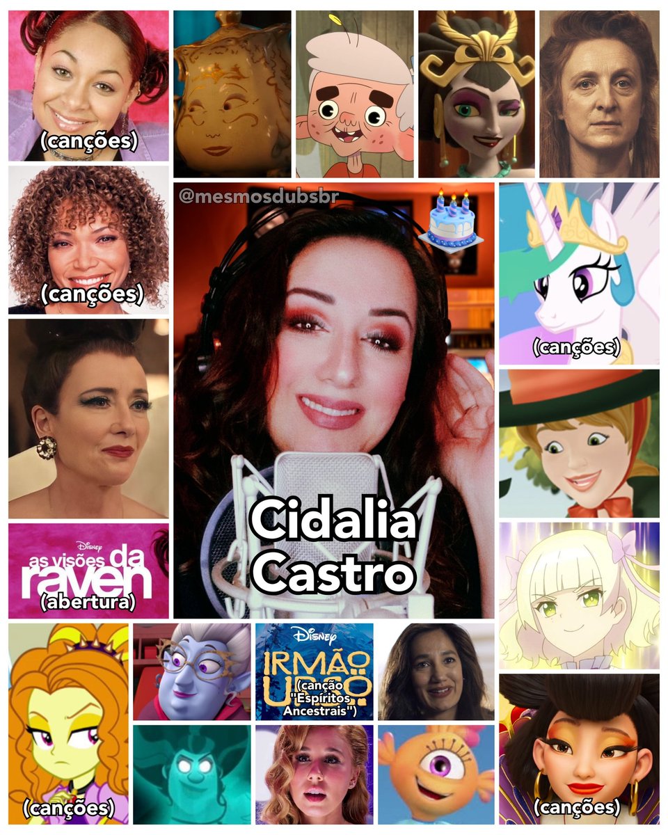"Se você quer ver o futuro... acha que assim vai ser melhooorr...? 🎵"

MARAVILHOSA em tudo, hoje desejamos um felizíssimo aniversário para a querida Cidalia Castro, a eterna cantora da abertura de As Visões da Raven, e Espíritos Ancestrais em Irmão Urso! Parabéns, lenda! 🥳 🎉🎂