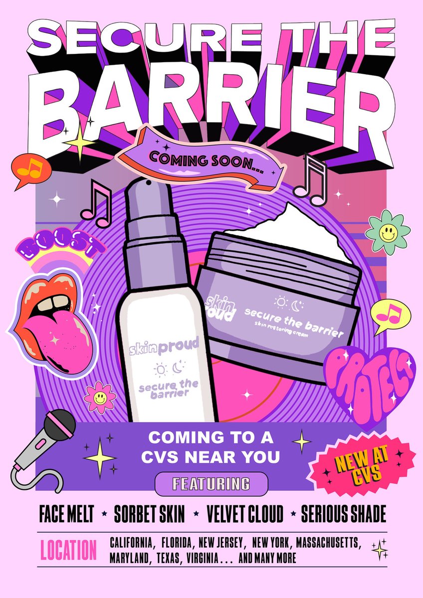 say hey to 💜 SECURE THE BARRIER 💜

secure your seat at skincare's hottest new gig with our SECURE THE BARRIER SERUM &amp; CREAM

sold separately for $16.99 each &amp; EXCLUSIVELY SOLD CVS Pharmacy

#skinproud #teamskin #securethebarrier #cvspharmacy