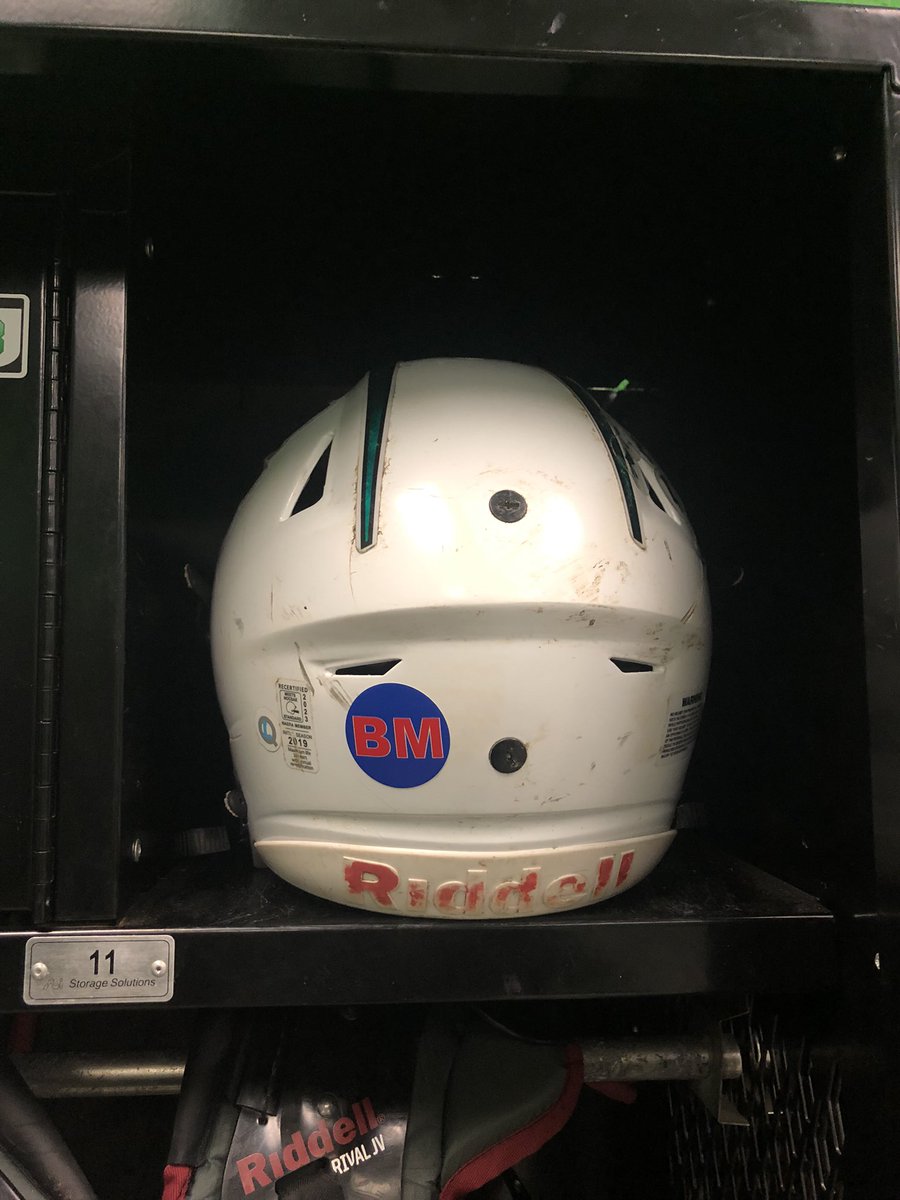 _CHSFootball's tweet photo. The Raiders will be honoring Mapleton student Bre McKean tonight with a sticker on our helmets with her initials and the Mapleton colors. Our thoughts and prayers are with the Mapleton community during this extremely difficult time. The Raiders play Mapleton tonight at 7PM. https://t.co/iZ0MI5VowV