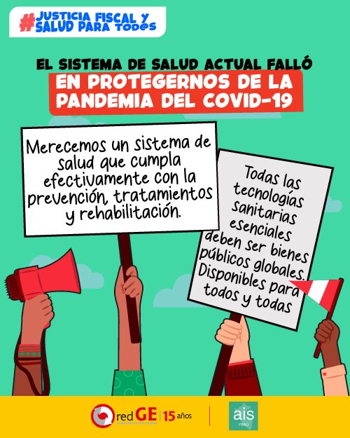 RedGEPeru's tweet photo. #JusticiaFiscalySaludParaTodxs 🏥
Todos merecemos un sistema de atención médica que esté a la altura en la prevención, tratamiento y recuperación, y que esté listo para enfrentar cualquier pandemia o emergencia de manera eficaz.

#InvestigaciónyDesarrollo #SaludGlobal https://t.co/P1xbo6wapG