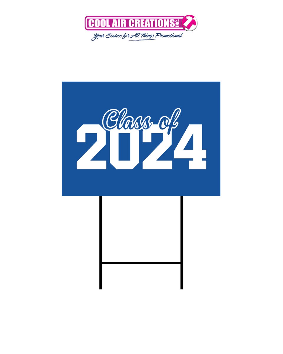 🚨Attention all schools! 🎓Celebrate Your Class of 2024 in style! 🎓 Order your custom Class of 2024 T-shirts, yard signs, and vinyl decals today! Let's make this milestone unforgettable for your students! Cool Air Creations, your source for all things promotional