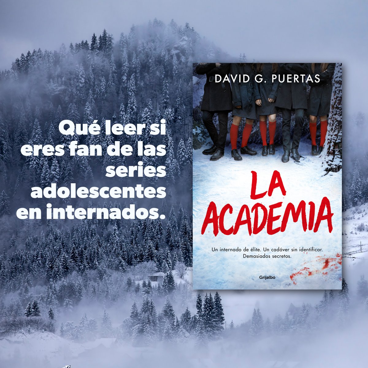 Penguin Crimen 🔫🕵 #AdictosAlCrimen (@penguincrimen) on Twitter photo Un grupo de adolescentes en un internado, una nevada que los deja incomunicados... y un cadáver con signos de violencia es la combinación perfecta de «La academia» de <a href="/DavidGPuertas/">David G. Puertas</a>.
Más sobre la novela ➡️bit.ly/3Qsxurc Un grupo de adolescentes en un internado, una nevada que los deja incomunicados... y un cadáver con signos de violencia es la combinación perfecta de «La academia» de <a href="/DavidGPuertas/">David G. Puertas</a>.
Más sobre la novela ➡️bit.ly/3Qsxurc