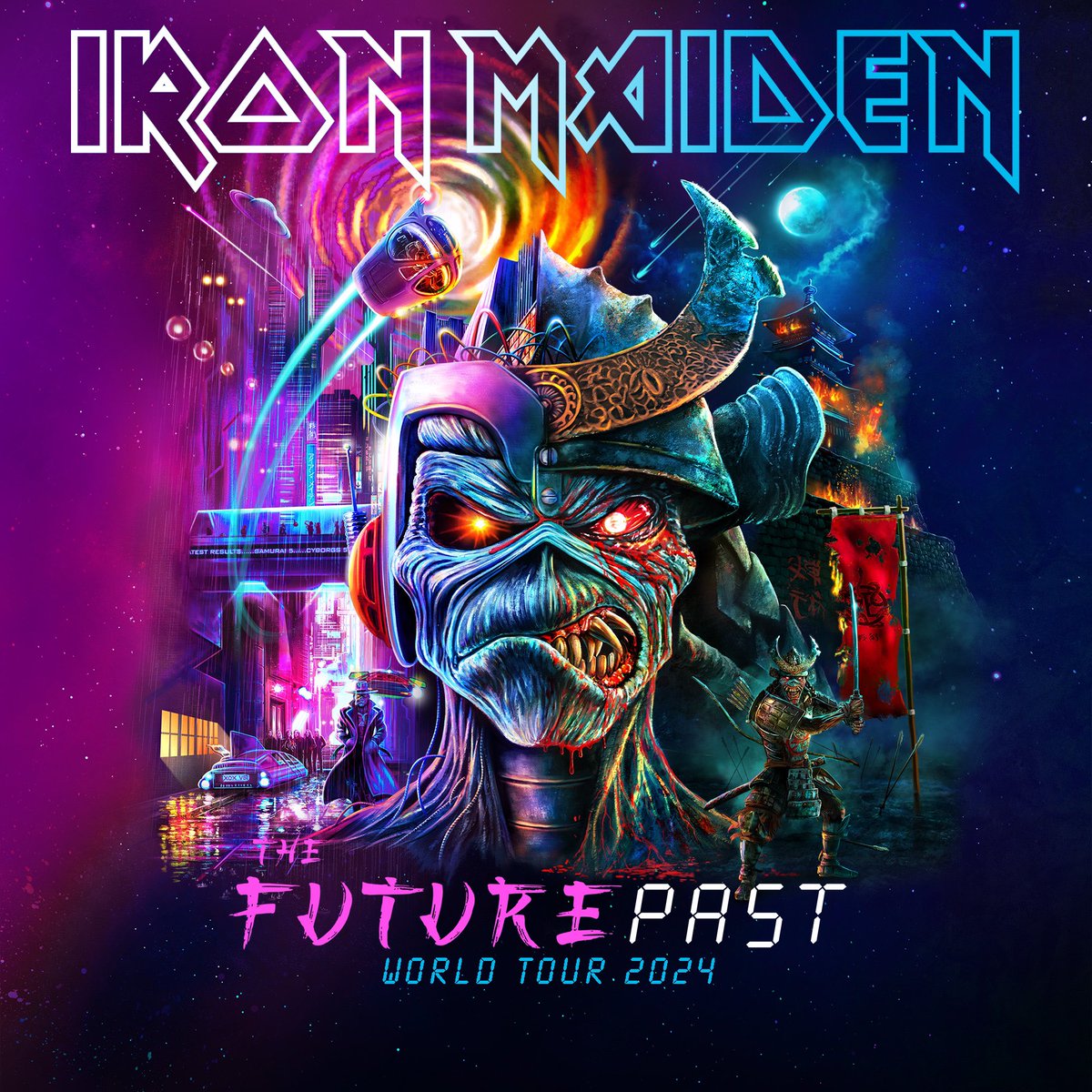 Iron Maiden will return to the USA, Canada & Chile with The Future Past Tour in 2024! Oct 24 4 North Island Credit Union Amphitheatre, San Diego, CA, USA   5 Michelob ULTRA Arena, Las Vegas, NV, USA   8 Kia Forum, Los Angeles, CA, USA 12 Aftershock Festival, Sacramento, CA, USA