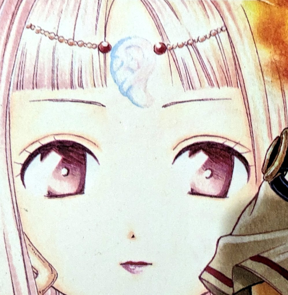 #アラタカンガタリ  #最終回キネンガタリ( #こぼれ話
③

「裏設定、婚姻の証」
第1話、この水浴びしている女性たち、そしてオババの額にはマークがあります。
秘女族アラタの村は、比較的ミヤコ(首都)に近いところ。 
