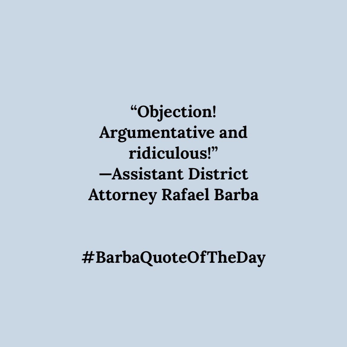 ADABarba_'s tweet photo. Today’s #BarbaQuoteOfTheDay! 

I can never read this one with a straight face! I miss our sassy ADA….

#ADABarba #OliviaBenson #RafaelBarba #BringBackBarba #MissingBarba #RaulEsparza #SVU #LawAndOrderSVU #Barson https://t.co/GpMcaQkaDR