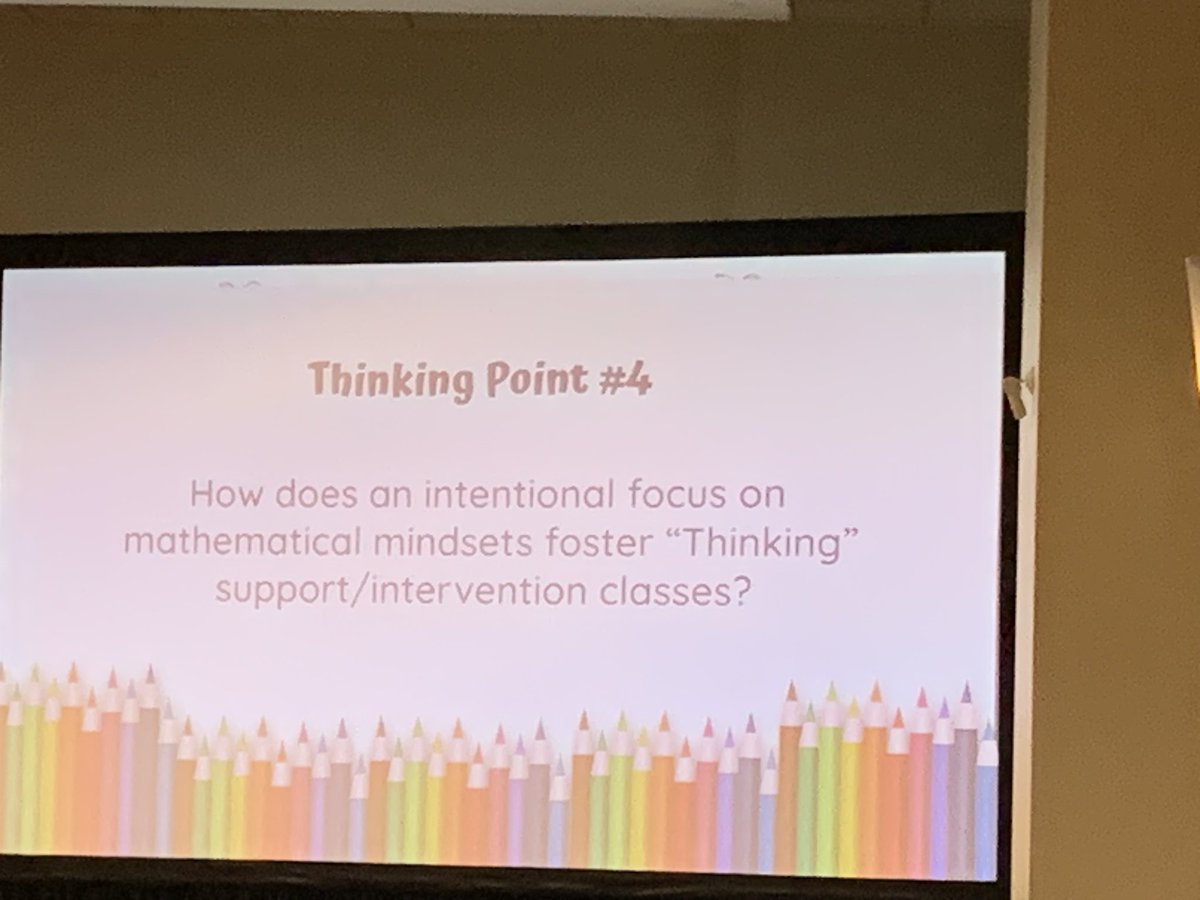 How does math mindset foster a thinking classroom in math intervention? #NCTMDC23