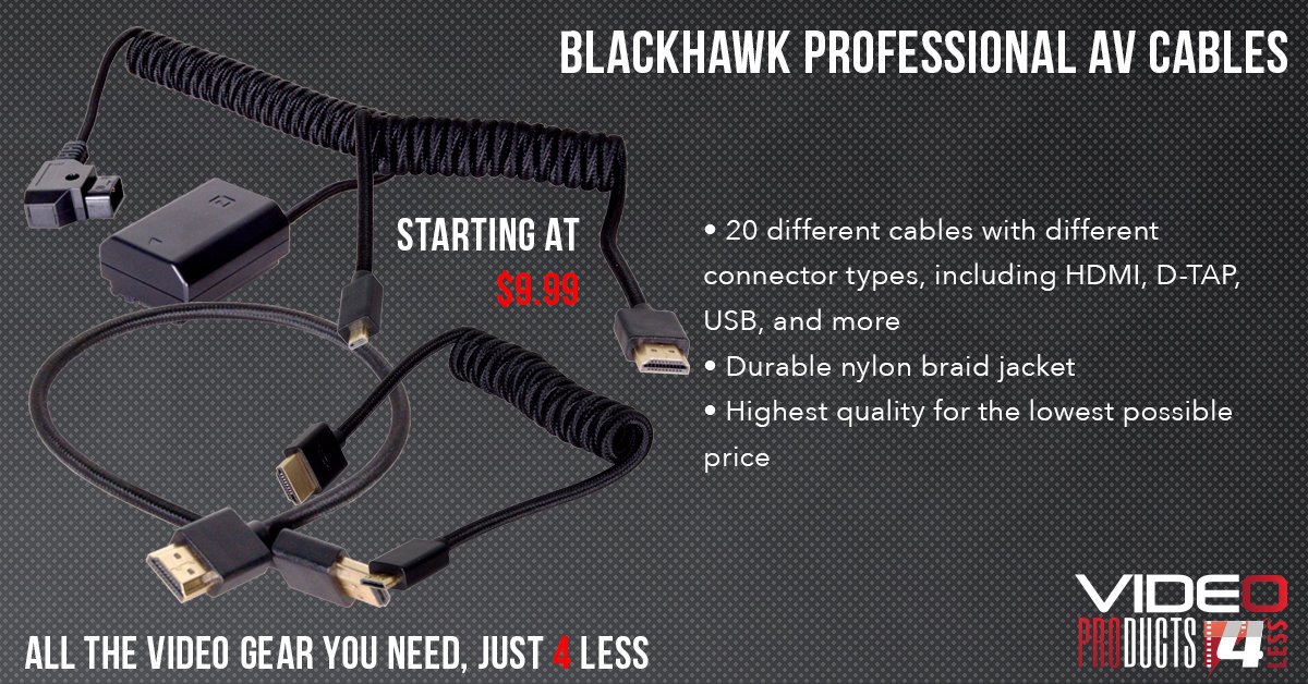 Blackhawk Cables manufactures professional AV cables for a variety of productions and workflows!

#VP4L #blackhawkcables #cables #avcables #audio #video #production #videoproduction #filmmaking #cinematography #professionalequipment #HDMI #USB #Dtap #audioequipment #filmequipment