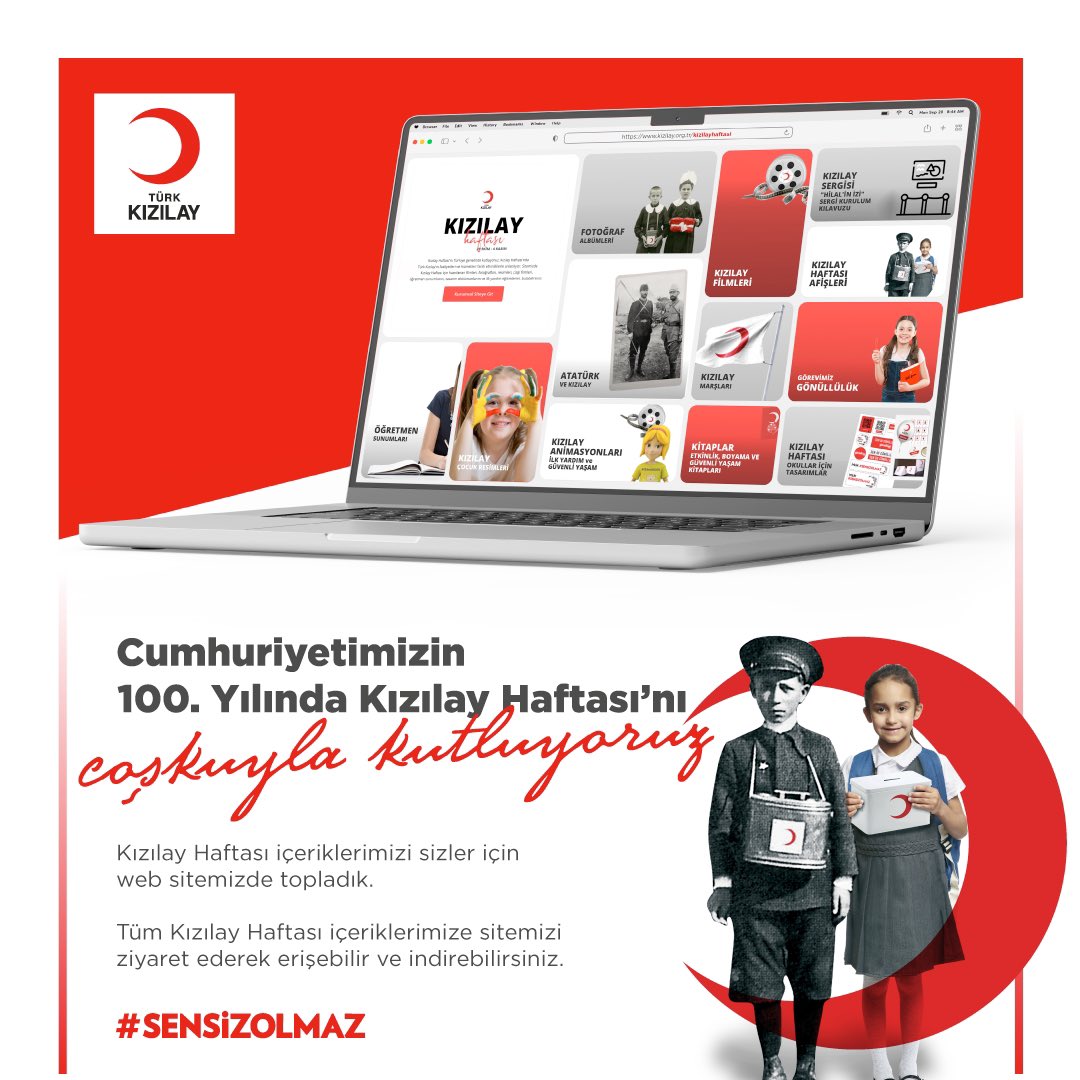 Sevgili Öğretmenler ve Öğrenciler,

29 Ekim - 4 Kasım tarihleri arasında Türkiye’nin dört bir yanında Kızılay Haftası’nı kutlayacağız!

Bu özel haftada Kızılay’ı daha yakından tanımak ve içeriklerimizi keşfetmek için Kızılay Haftası web sitemize göz atmanızı öneririm: