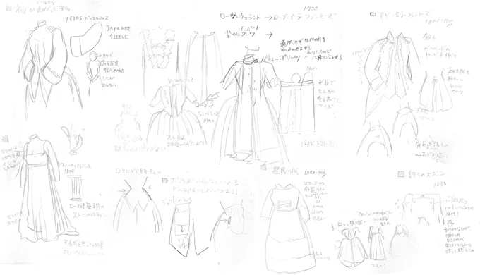 服のメモ 間違い多分あります… 