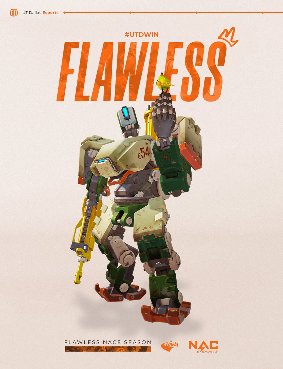 UTDEsports's tweet photo. Our Overwatch team has qualified for NACE playoffs with a FLAWLESS winning record, going 3-0 across 7 different matches!๐ #UTDWIN https://t.co/LgRLYpZMBy
