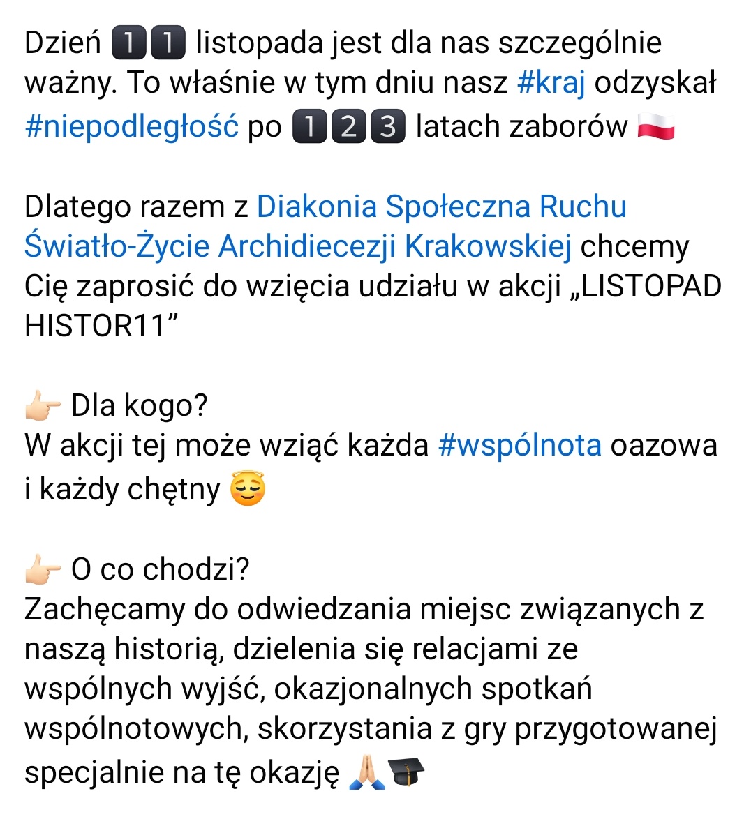 OazaKrakow's tweet photo. Szczegóły w wydarzeniu❗️

https://t.co/0TFxX2C2Bl
—
#świętoniepodległości #patriotyzm #historia #listopadhistor11 #ddskraków https://t.co/2aP6l9lJHY