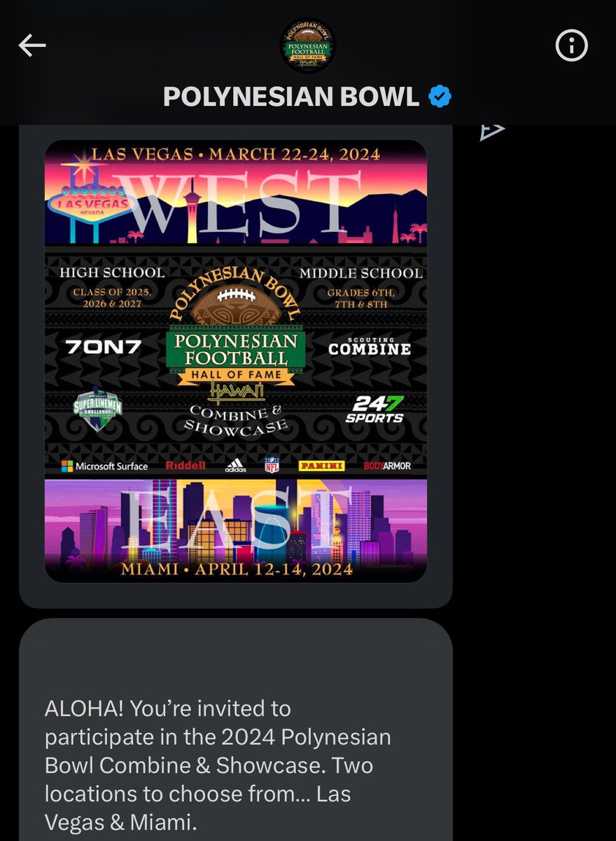 Frankie Lastinger (@frankiethegoat2) on Twitter photo Thankful to receive an invite to the <a href="/polynesiabowl/">POLYNESIAN BOWL</a> combine <a href="/CFrankie8651153/">CoachFrankie863</a> <a href="/Anthony34352017/">Coach Russell</a> <a href="/coach_cornelius/">Coach Cornelius</a> <a href="/Thelinemanguru/">Coach Shawn Patton</a> Thankful to receive an invite to the <a href="/polynesiabowl/">POLYNESIAN BOWL</a> combine <a href="/CFrankie8651153/">CoachFrankie863</a> <a href="/Anthony34352017/">Coach Russell</a> <a href="/coach_cornelius/">Coach Cornelius</a> <a href="/Thelinemanguru/">Coach Shawn Patton</a>