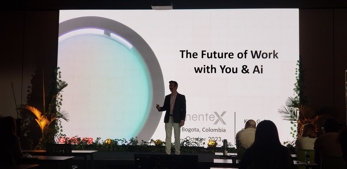 DrRicardoPena's tweet photo. Día 2
#GeneraSummit2023 de @MenteX_co
Temas:
1) Innovación en medicina 👩⚕️ @SolangeMassa
2) Políticas públicas e #InteligenciaArtificial 🤖
3) Futuro del trabajo 👷♀️@fromthekgb
#OrganizacionesExponenciales liderarán bienestar en el siglo XXI
👏 @claudiaparicio por organización https://t.co/Zt7FjDPM09