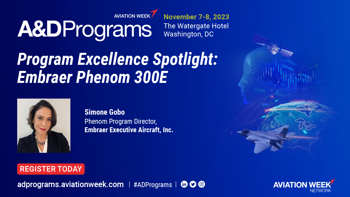AvWeekEvents's tweet image. The Phenom 300 series has been a remarkable success for Embraer, and its success is anchored in management excellence — and the commitment of the program’s multifunctional and multicultural teams. Learn more and join us!

Register today &amp;gt;&amp;gt; utm.io/ufTO4
#ADPrograms