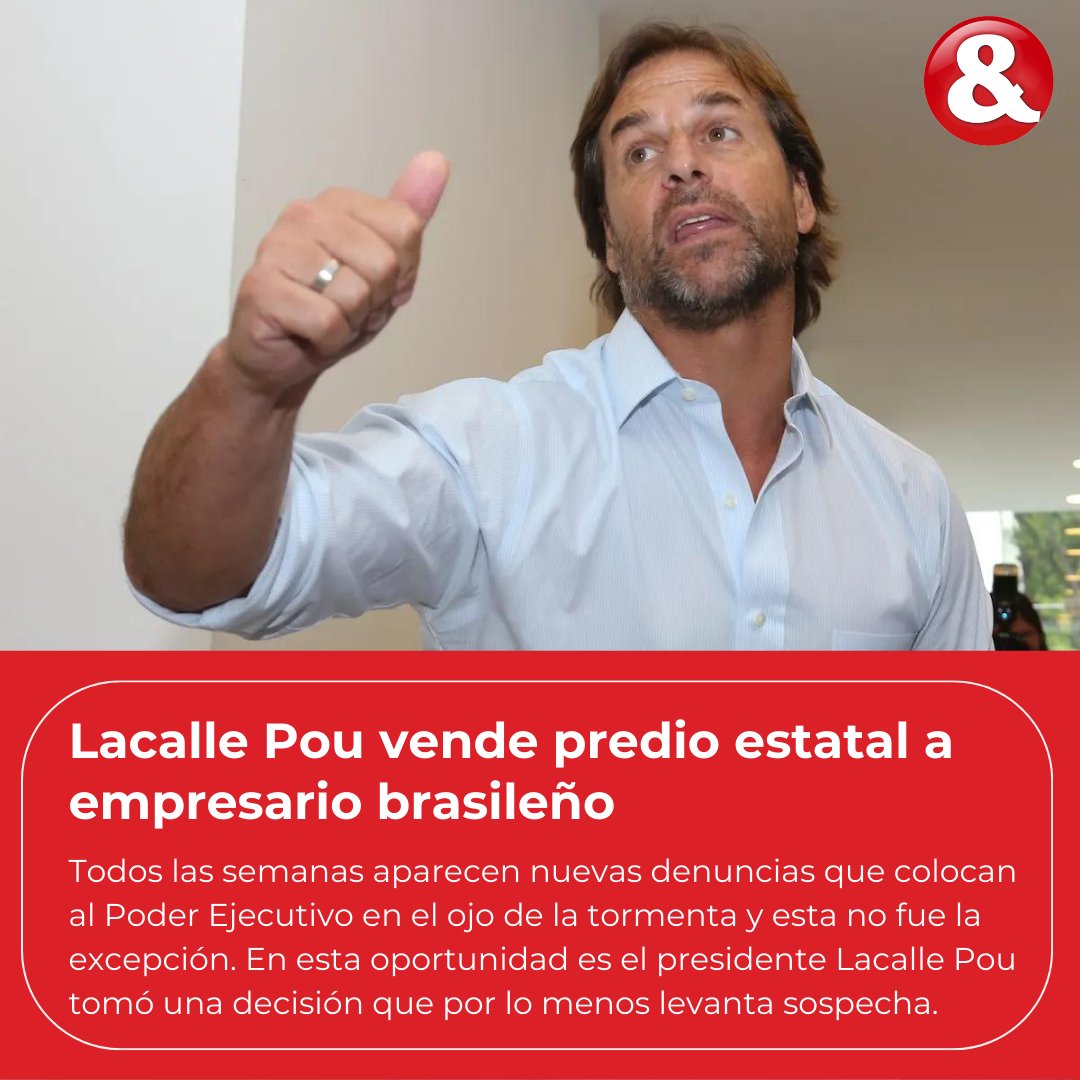 El presidente Lacalle Pou firmó la venta del predio al empresario que le presta su avión privado. Pagó 120.000 dólares y vale 750.000.

 ▶️💻🔗bit.ly/3ScVbVX