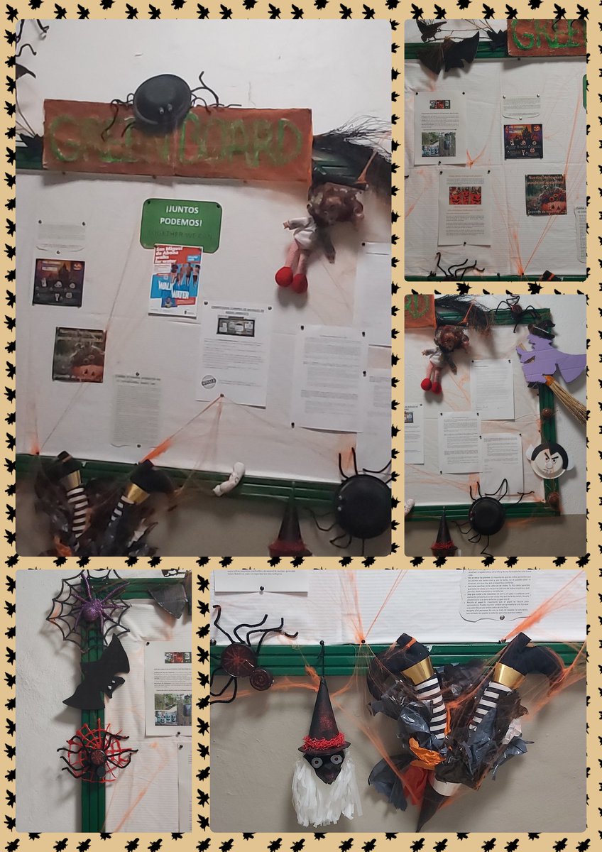 #Autumn has given way to #Halloween in our #GreenBoard but always with initiatives of #recycled decoration #environmentalfriendly #GreenBoardCompetition @goded_oscar @EduardoSSTT @Mendoza13Lucia @Emils_3 @Lorenza31321482 @Miriamardzz @Virgini76062034  @MereuJennifer