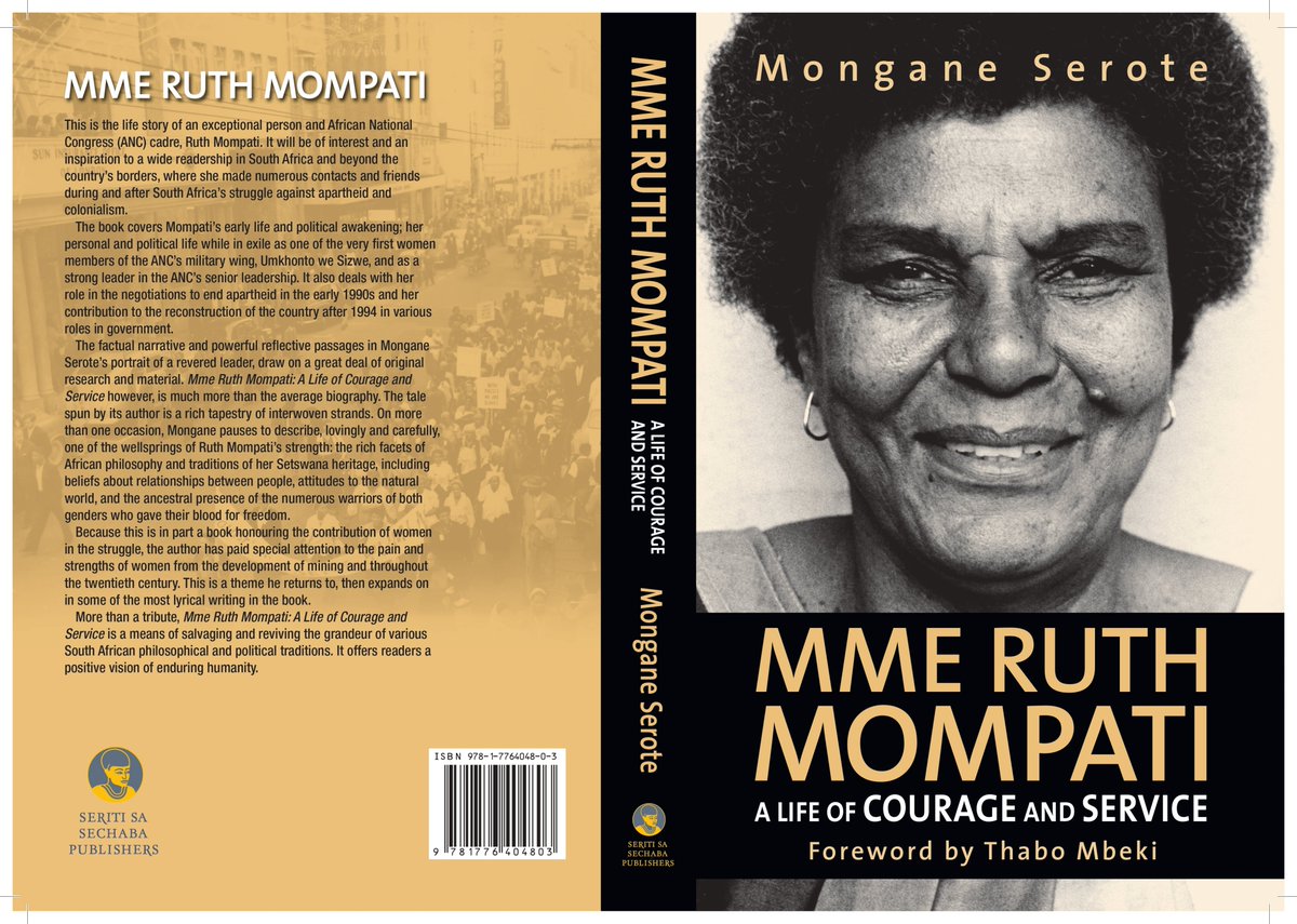 SeritisaSechaba's tweet photo. We would like to thank everyone who, last night, attended the successful launch of  'Mme Ruth Mompati: A Life of Courage and Service' by esteemed author and poet Mongane Wally Serote. The book is available at all good book stores nationwide! https://t.co/Kn6dYyunMJ